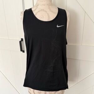 Nike Black Tank Top with Silver Logo
